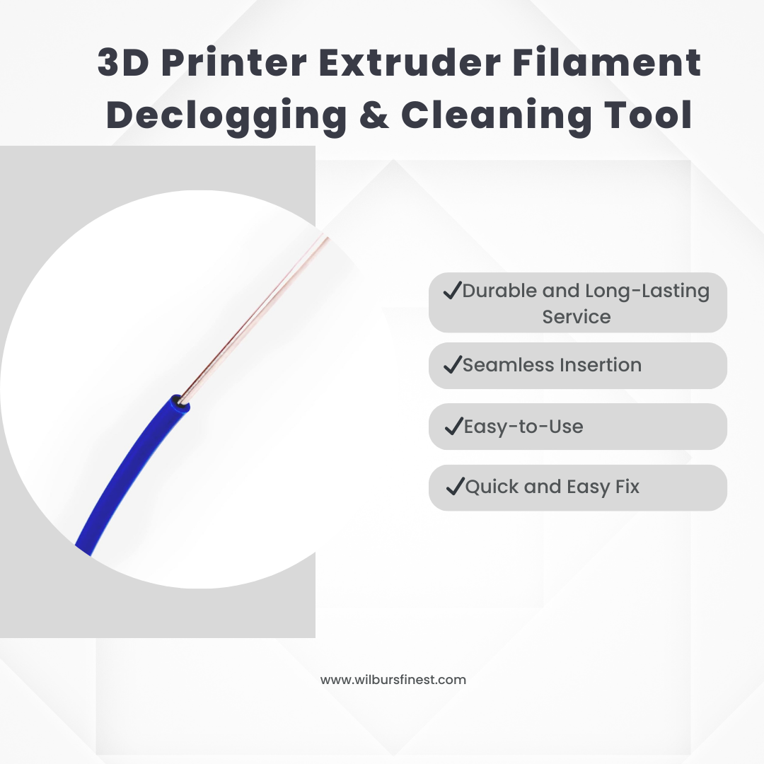 3D Printer Extruder Filament Declogging & Cleaning Tool